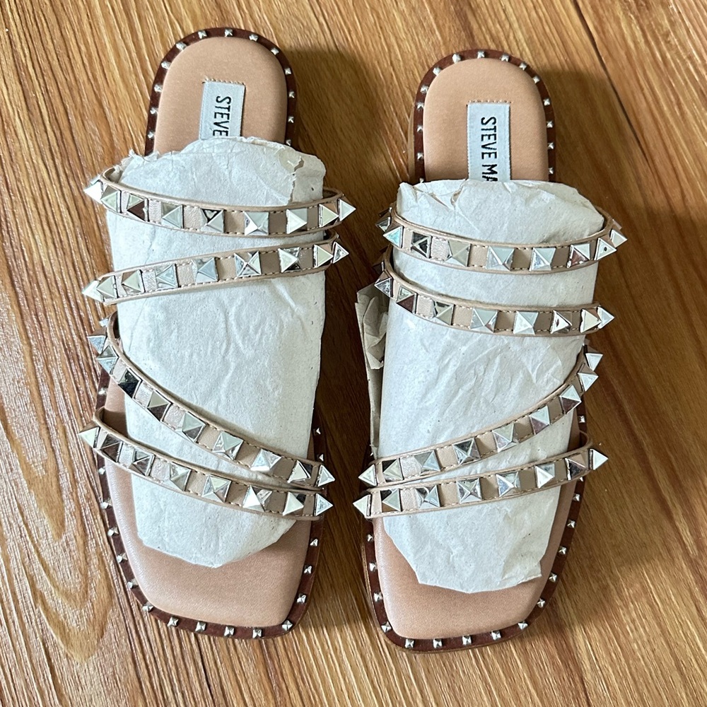 Steve Madden Skyler Studded Multi-Strap Sandals - Picture 2 of 3